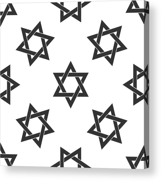 666x750 Star Of David Icon Seamless Pattern On White Background Flat