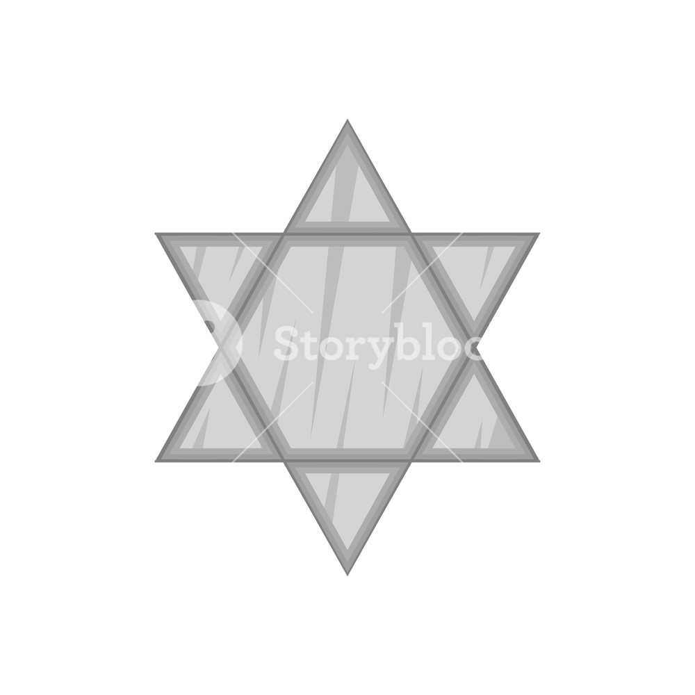 1000x1000 Star Of David Icon In Black Monochrome Style Isolated On White