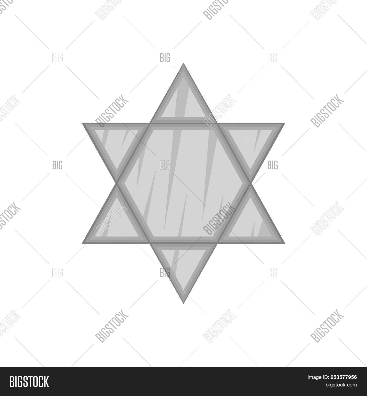 1500x1620 Star Of David Icon In Black Monochrome Style Isolated Image