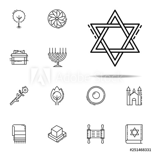 500x500 Star Of David Icon Judaism Icons Universal Set For Web And Mobile