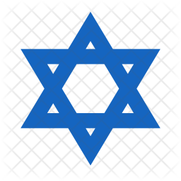 256x256 Star Of David Icon Of Flat Style