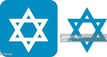372x200 Blue Star Of David Icon Stock Vectors