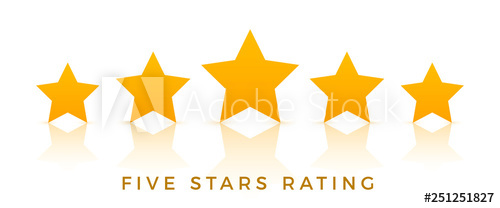 500x208 Star Rating Icon Vector Rate Vote Like Ranking Symbol