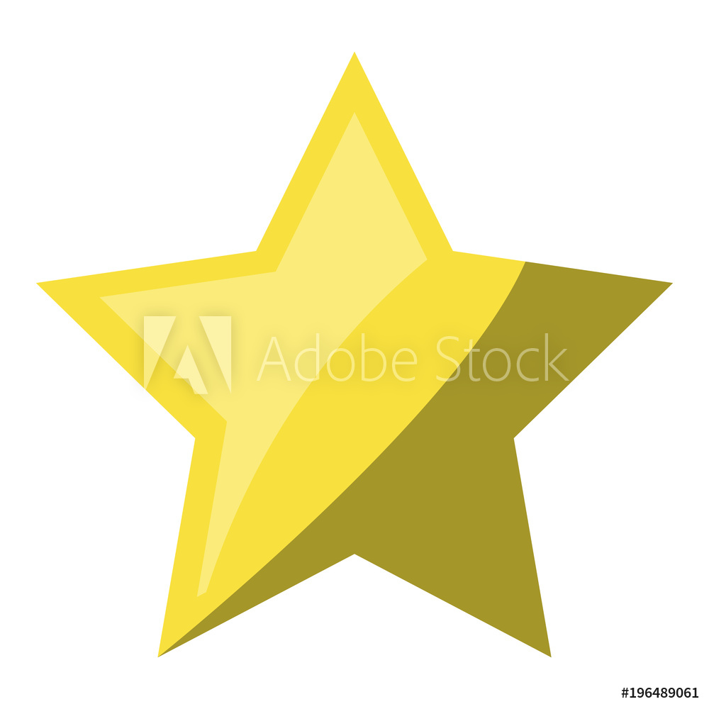 1000x1000 Photo Art Print Star Shape Icon Over White Background, Colorful