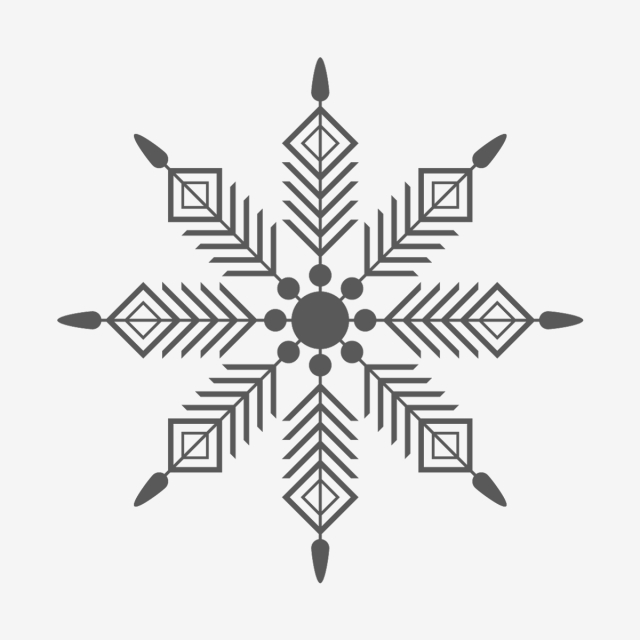 640x640 Snowflake Christmas Star Shape Icon, Snowflake, Vector, Christmas