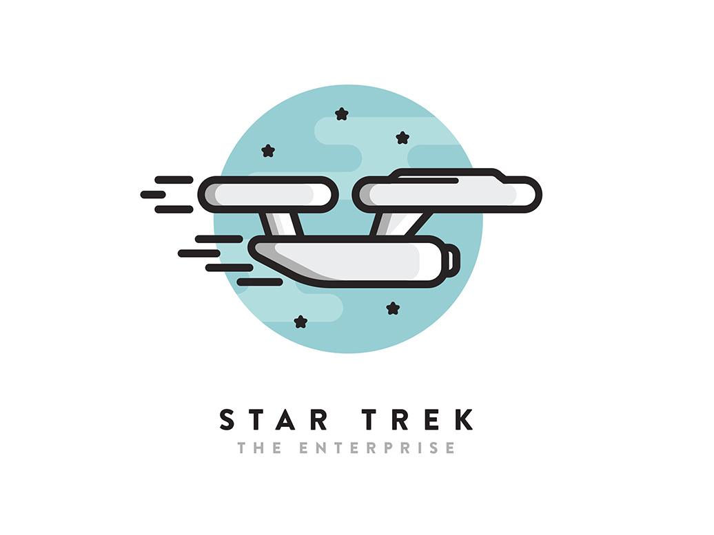 Star Trek Enterprise Icon at Vectorified.com | Collection of Star Trek ...