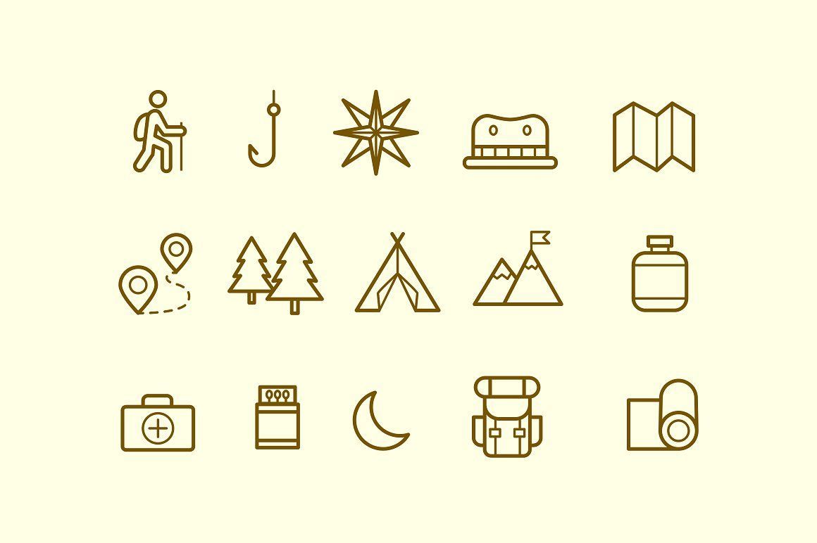 1160x772 Mountain Trek Icon Pack A Gorgeous Collection Of Modern Mountain