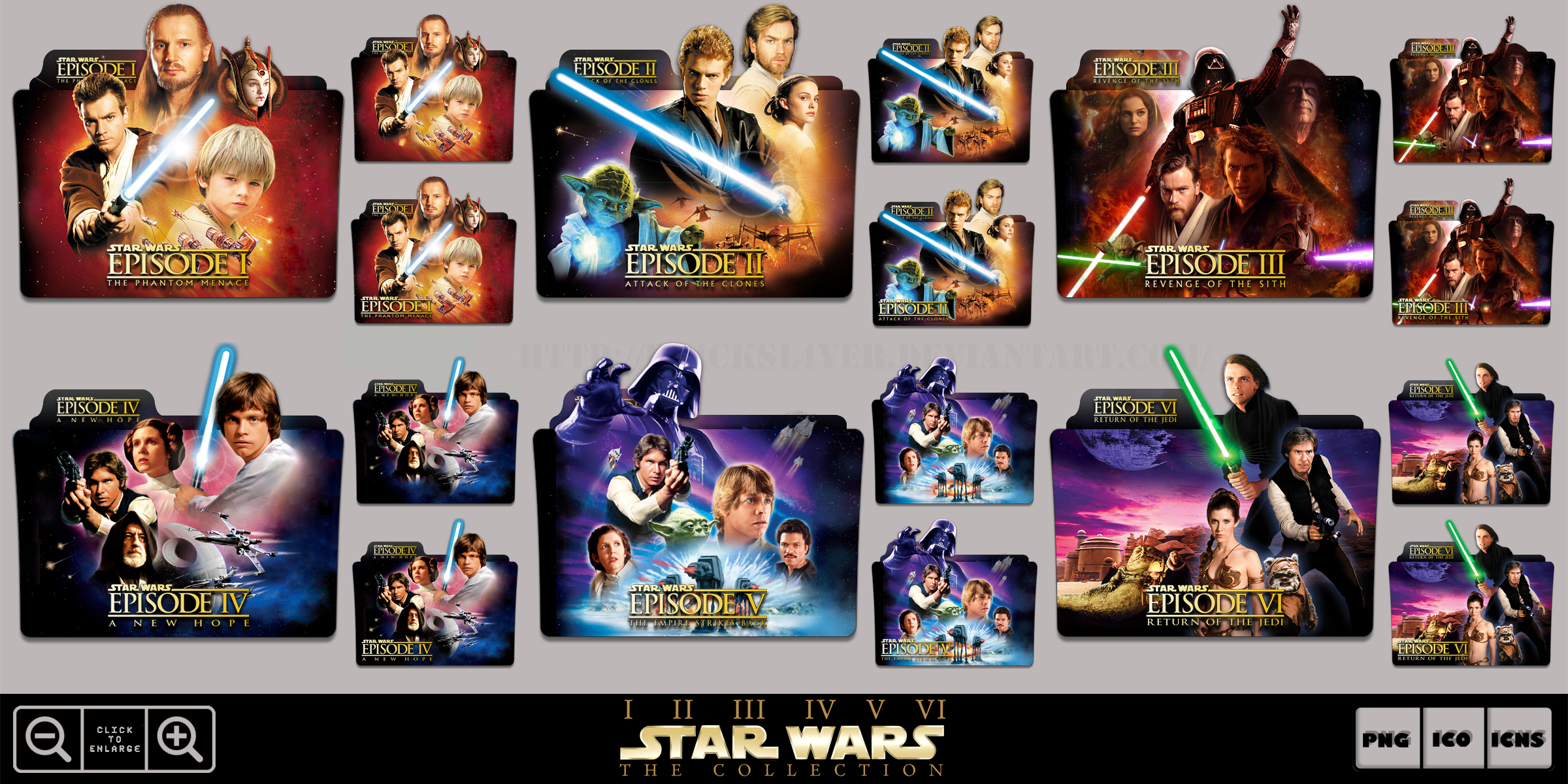 2400x1200 Star Wars Collection Folder Icon Pack