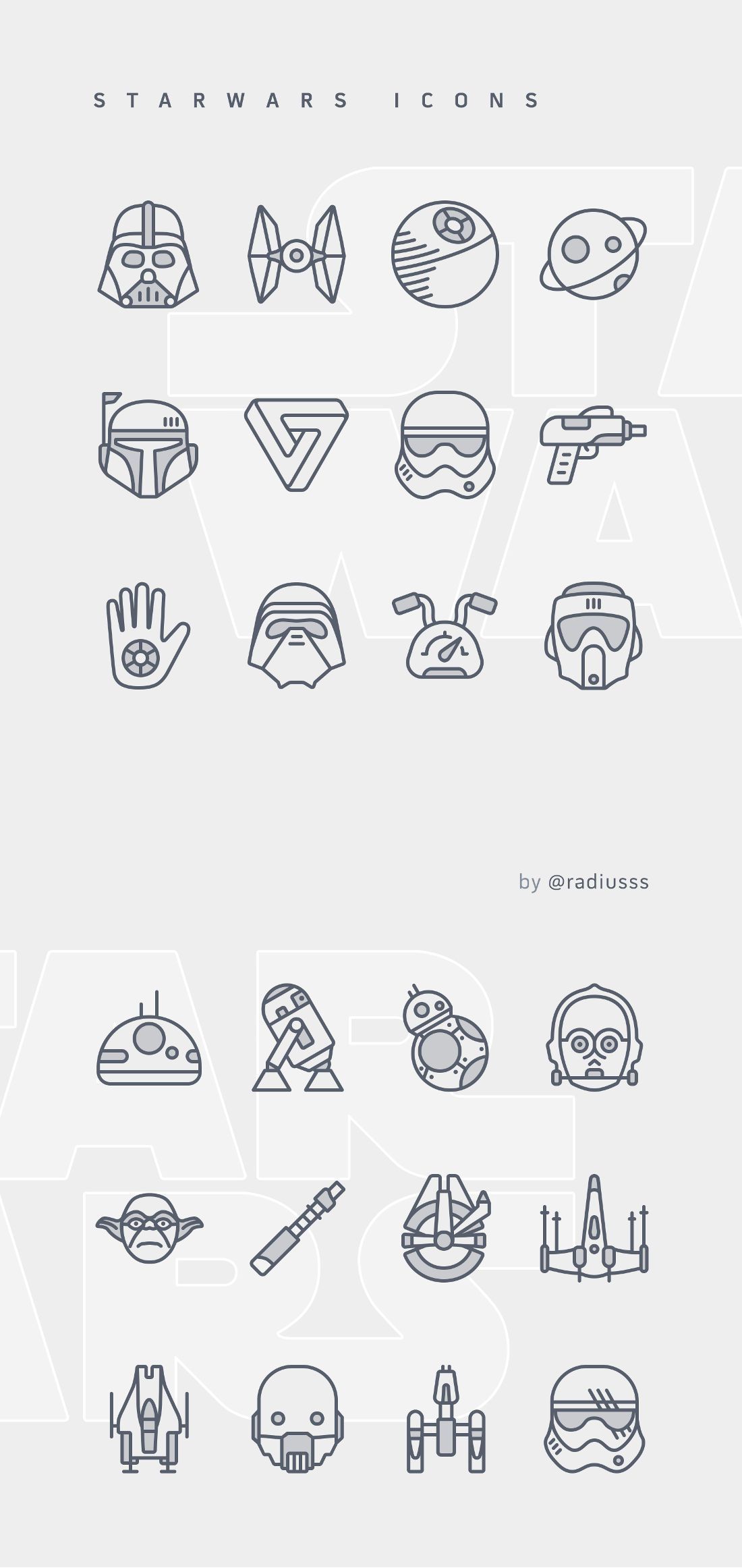 1100x2324 Star Wars Icon Set