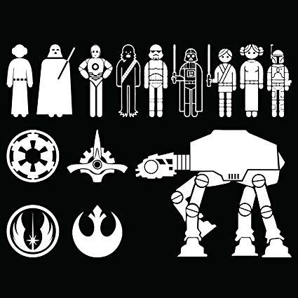 425x425 Star Wars Icon Set Vinyl Wall Decal