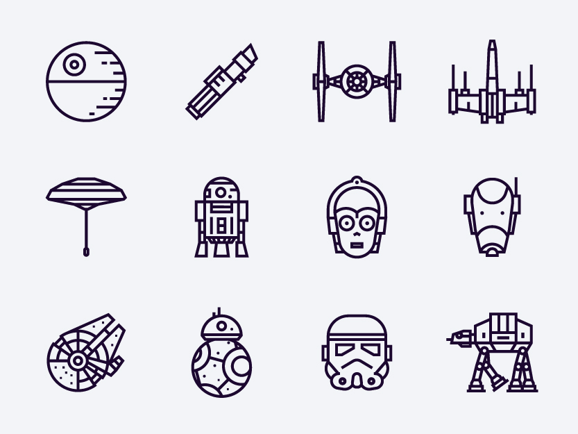 833x625 Star Wars Icons