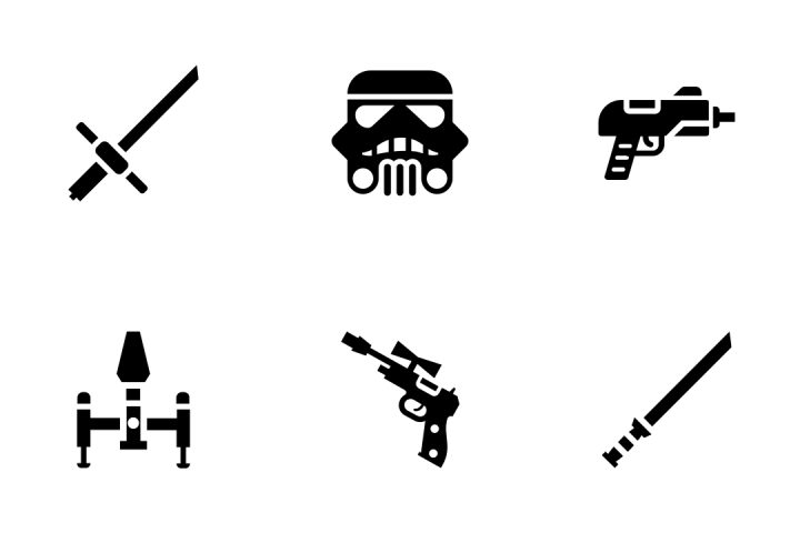 720x480 Download Star Wars Glyph Icons Icon Pack