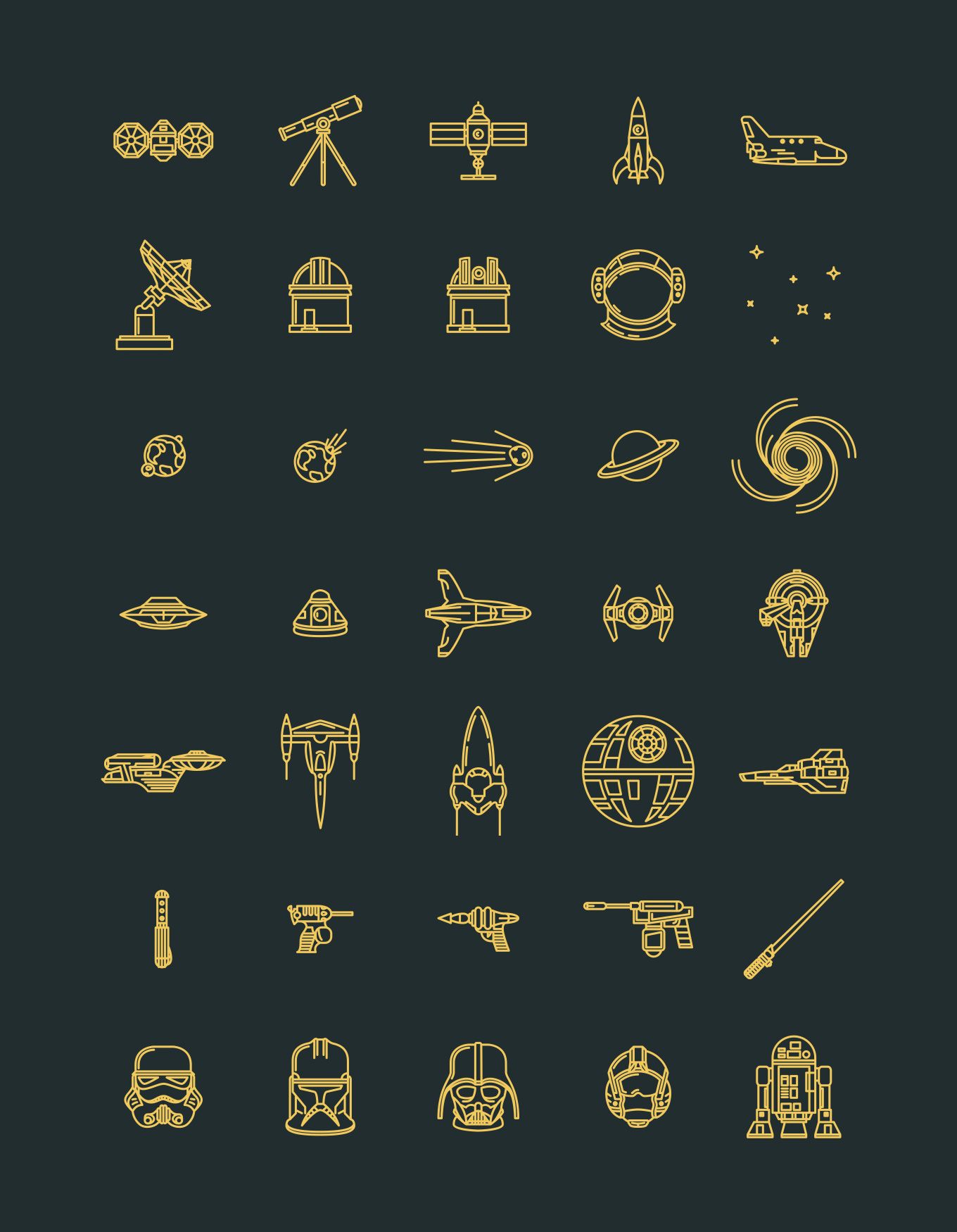1360x1750 Vector Line Icons Set Format Free Download Icon