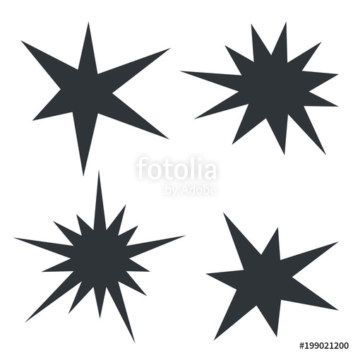 Starburst Splash Star Black Icon Set, Vector Illustration Stock 500x500 Starburst Splash Star Black Icon Set, Vector Illustration Stock