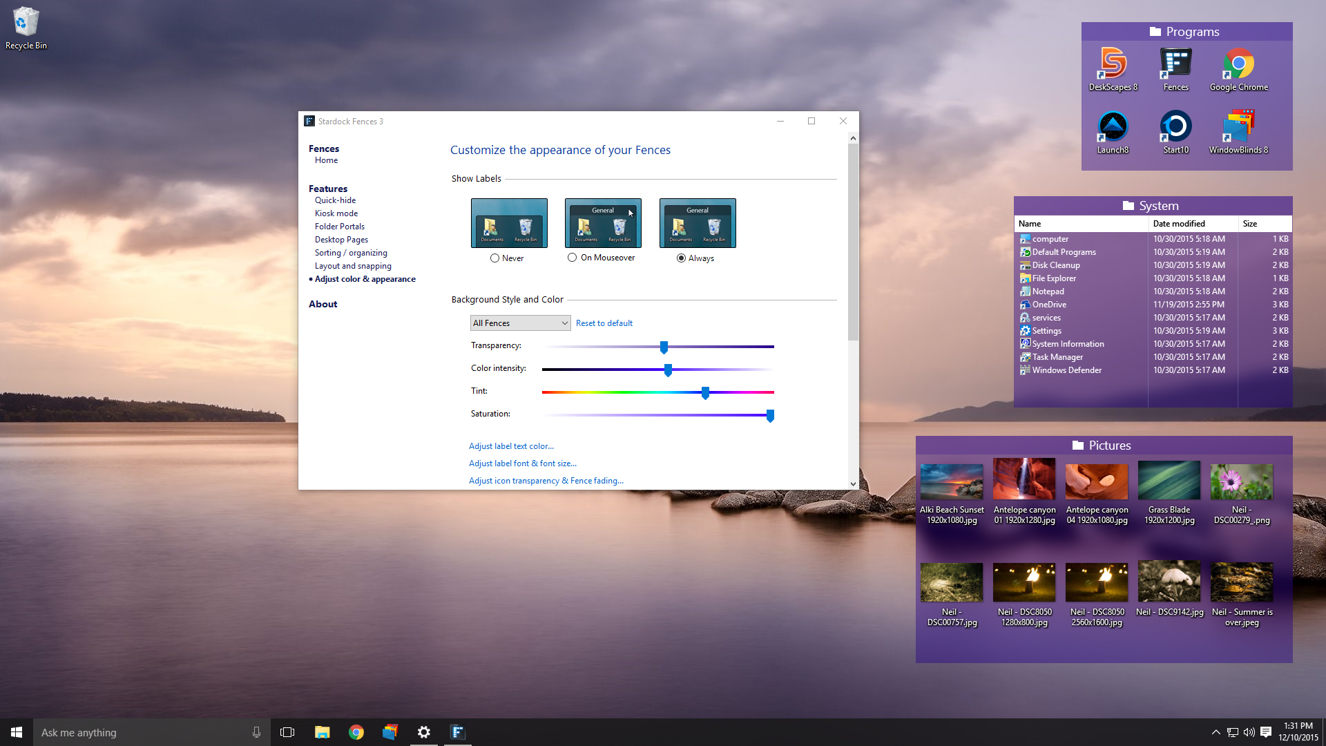 1920x1080 Stardock Fences Organize Your Desktop Shortcuts And Icons