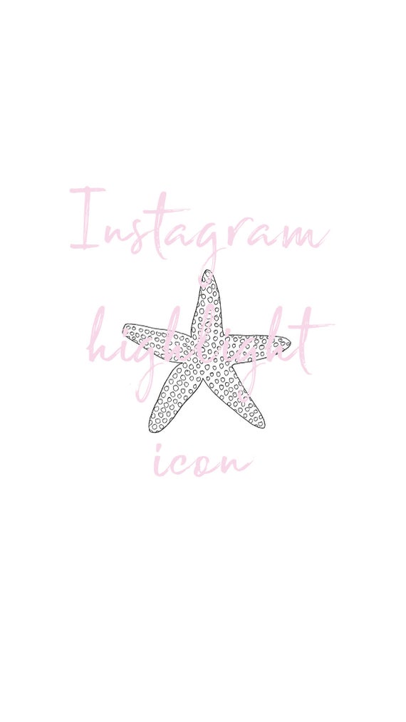 570x1013 Starfish Icon Highlight Cover For Instagram Instagram Etsy
