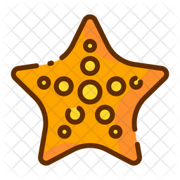 256x256 Starfish Icon Of Colored Outline Style