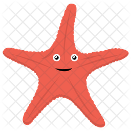 256x256 Starfish Icon Of Flat Style