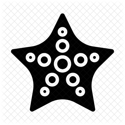 512x512 Starfish Icon Of Glyph Style