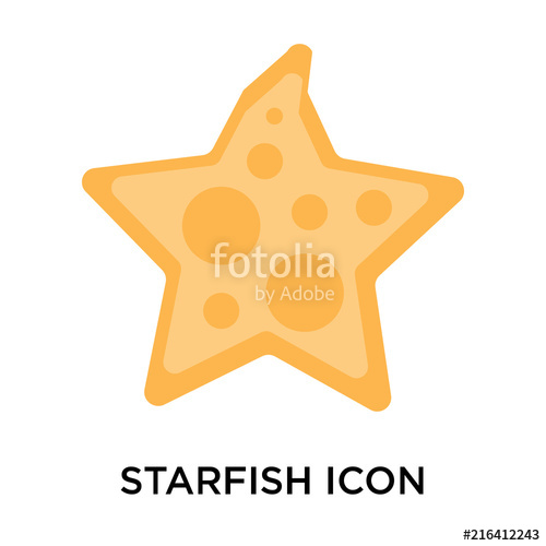500x500 Starfish Icon Isolated On White Background Simple And Editable