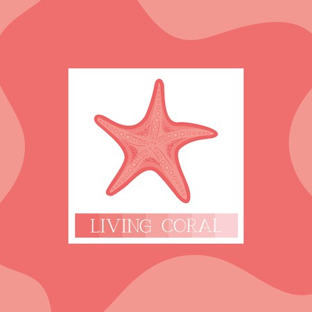 450x450 Starfish Icon Living Coral Style Vector Illustration Design