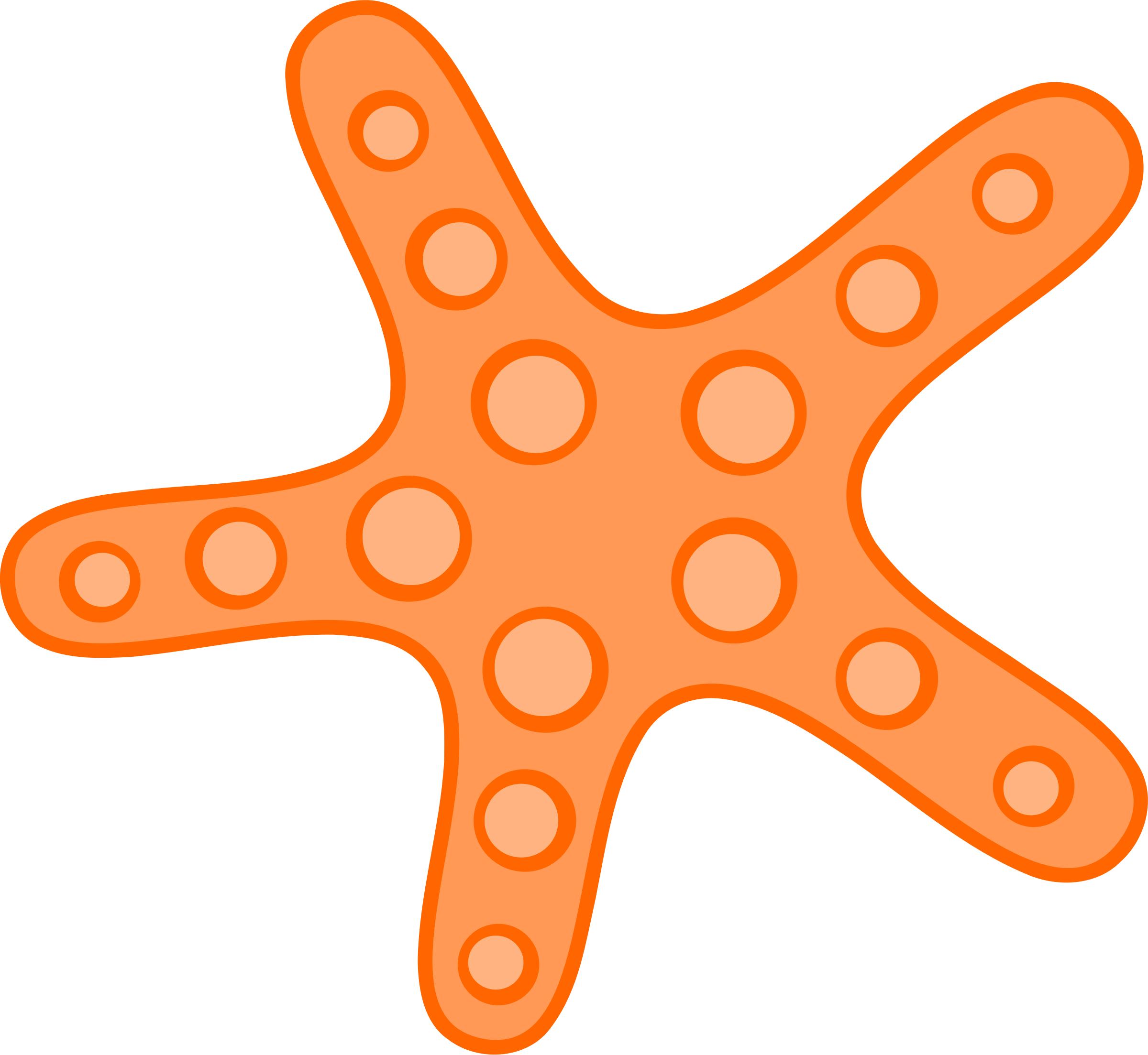 2400x2207 Orange Starfish Icons Png