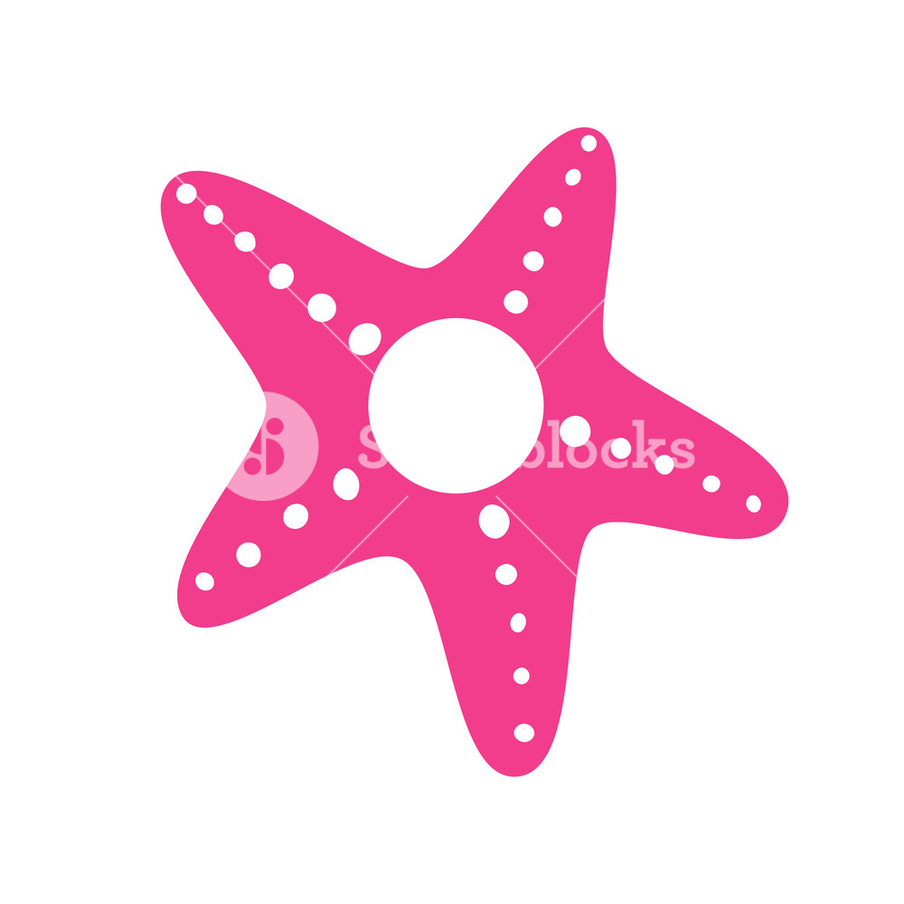 1000x1000 Pink Starfish In Flat Style Starfish Icon Sea Star Vector