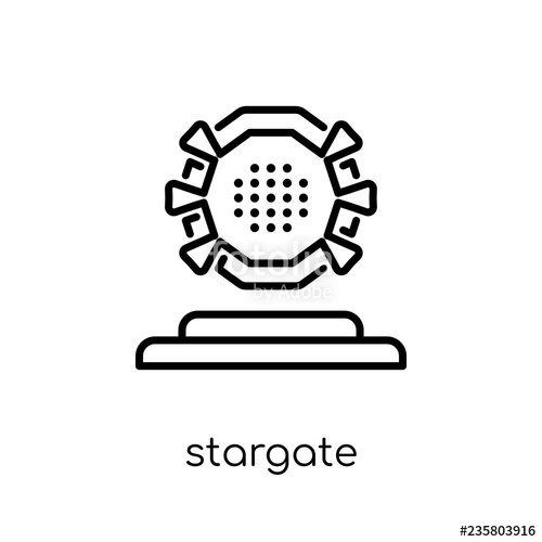 500x500 Stargate Icon Trendy Modern Flat Linear Vector Stargate Icon