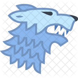 House Stark Icon Of Colored Outline Style 256x256 House Stark Icon Of Colored Outline Style