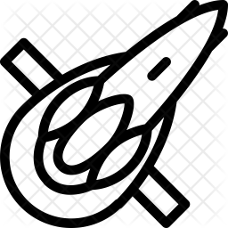 256x256 Starship Icon Of Line Style