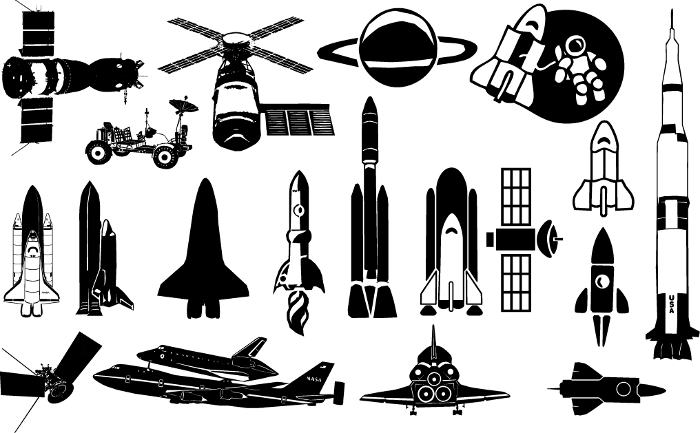 1016x629 Starship Silhouettes Vector Icon Template Clipart Free Download