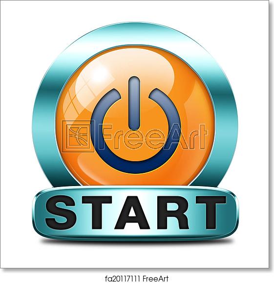 561x581 Free Art Print Of Start Button Start Icon Play Video Movie
