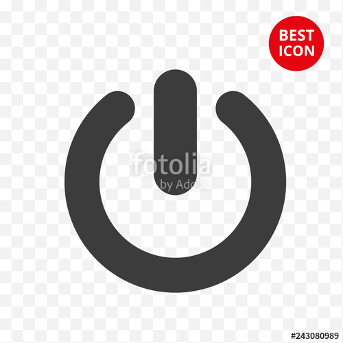 500x500 Power Button Icon Vector Icon Start Isolated Symbol Start Work