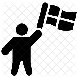 256x256 Racing Flag Icon Of Glyph Style