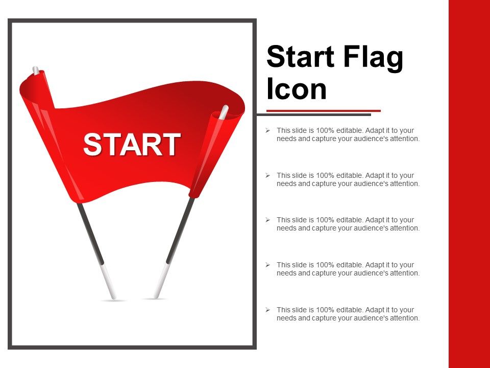 960x720 Start Flag Icon Templates Powerpoint Slides Ppt Presentation