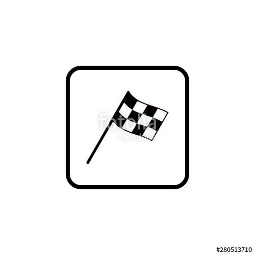 500x500 Start Icon Race Flag Icon Competition Sport Flag Line Vector