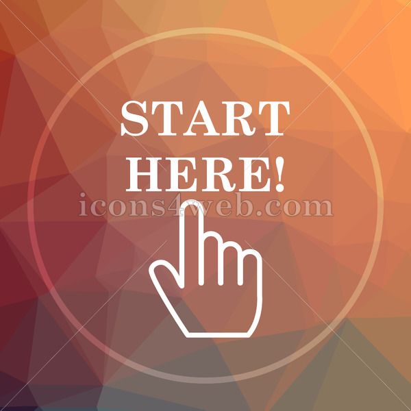 600x600 Start Here Low Poly Icon Website Low Poly Icon Square Icons
