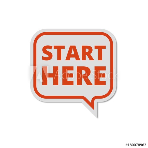 500x500 Start Here Sign, Start Here Icon, Start Here Button