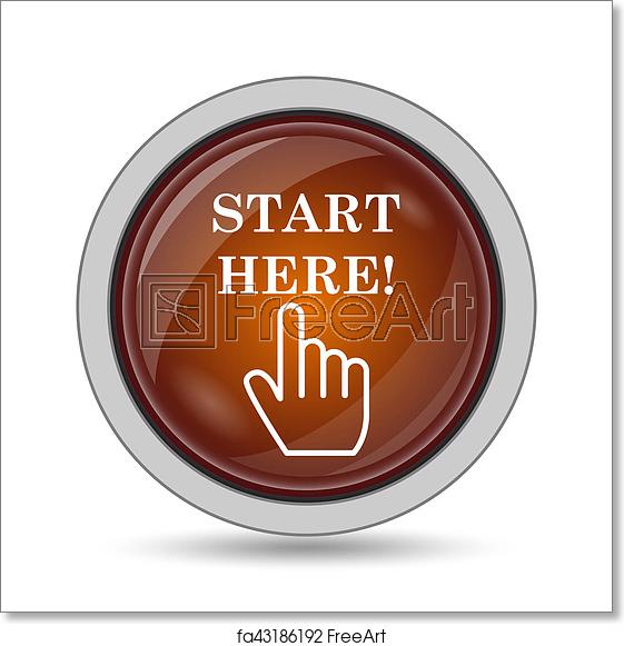 561x581 Free Art Print Of Start Here Icon Start Here Icon, Orange Website
