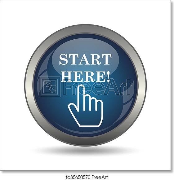 561x581 Free Art Print Of Start Here Icon Start Here Icon Internet
