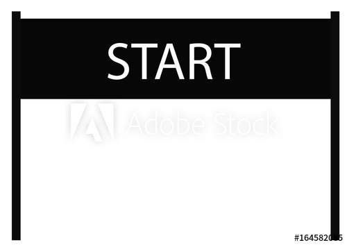 500x353 Start Icon On White Background Start Sign Flat Style Design