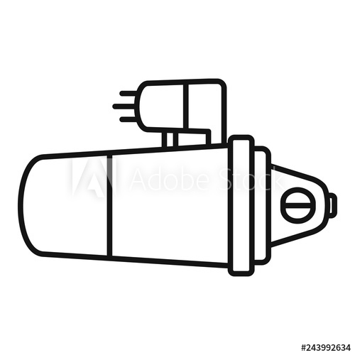 500x500 Car Starter Icon Outline Car Starter Vector Icon For Web Design