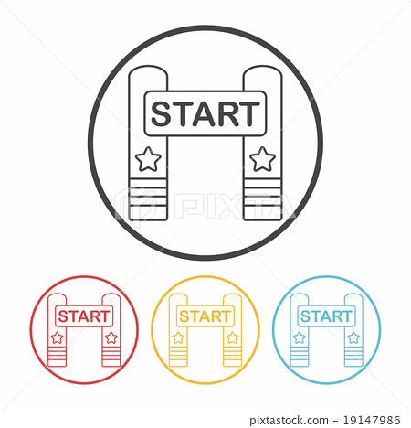 Start Line Line Icon 450x468 Start Line Line Icon