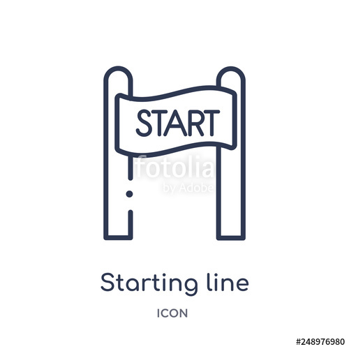 Starting Icon From Sports And Competition Outline Collection Thin 500x500 Starting Icon From Sports And Competition Outline Collection Thin