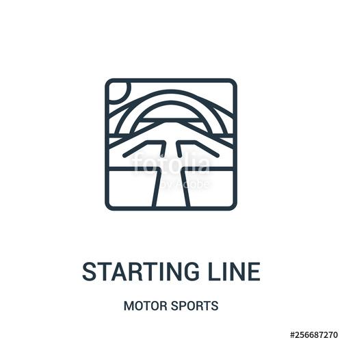 Starting Line Icon Vector From Motor Sports Collection Thin Line 500x500 Starting Line Icon Vector From Motor Sports Collection Thin Line