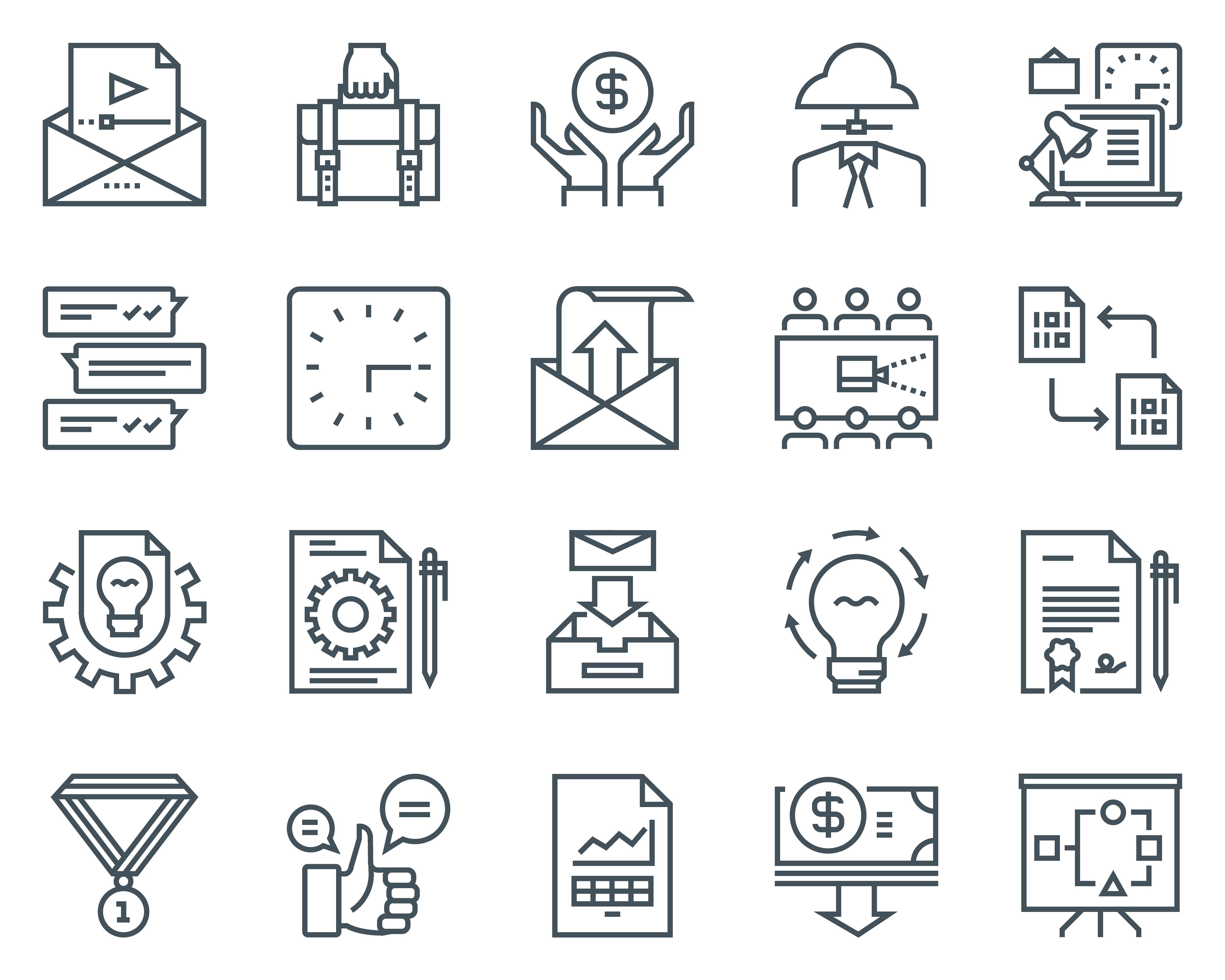 Business And Workflow Icon Set 5000x4000 Business And Workflow Icon Set