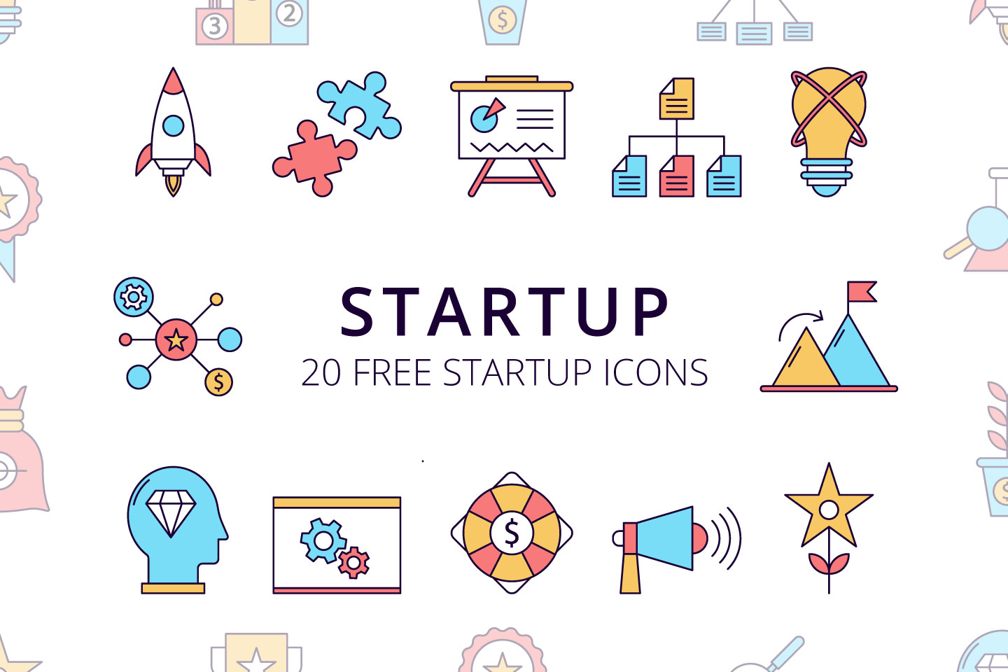 1440x960 Startup Vector Free Icon Set