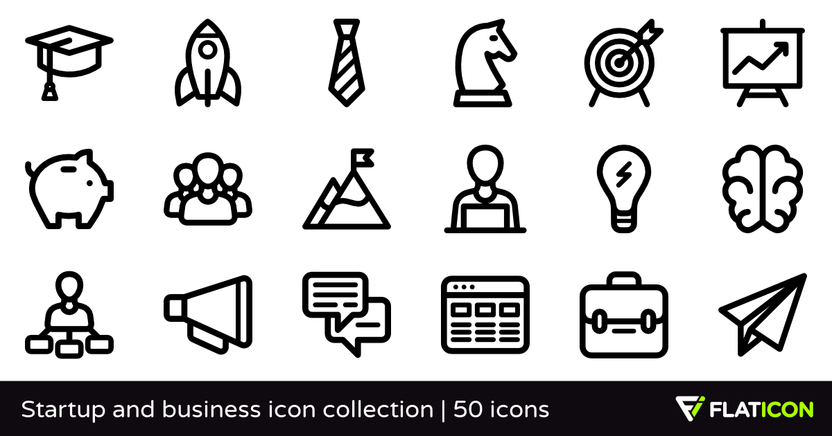 1200x630 Startup And Business Icon Collection Free Icons