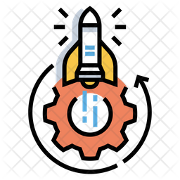 256x256 Execution Startup Icon Of Colored Outline Style