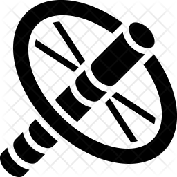 256x256 Space Station Icon Of Glyph Style